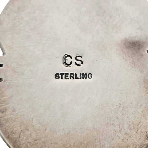 Native American Cecil Sanders Sterling Silver Charoite Pendant #20840 - Picture 5 of 6